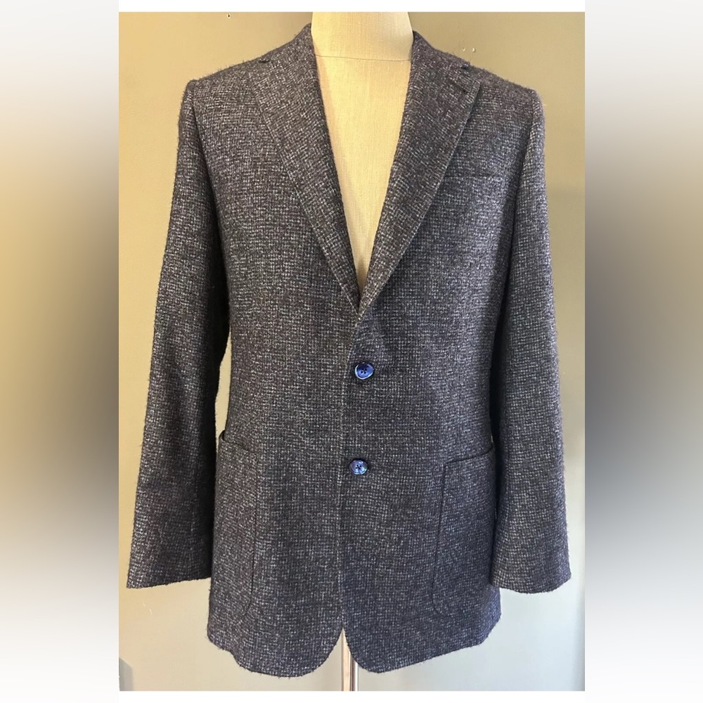 Nino Corvato Bespoke NY Tweed Sport Coat | Handcrafted Cashmere Blend | 40R